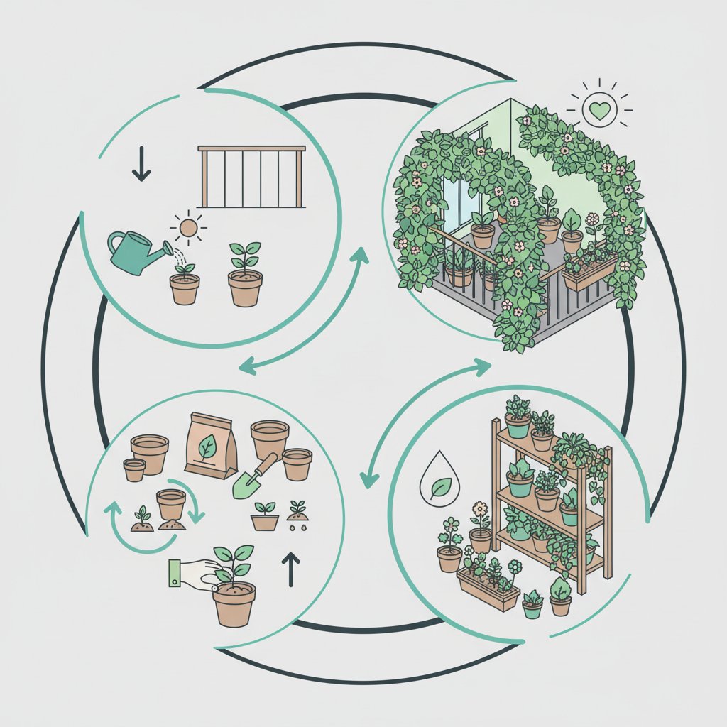Озеленення балкона: покрокова інструкція створення міні-саду в квартирі