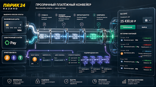 Как платежная система в Парик24 казино превращает управление средствами в понятный процесс